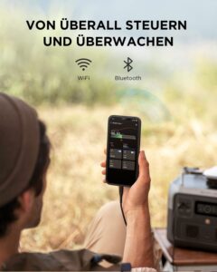 EF ECOFLOW Tragbare Powerstation RIVER 2 MAX, 512 Wh Solargenerator mit LiFeP04, Schnellladung in 1 Stunde, bis zu 1000 W Leistung, Balkonkraft für Notstrom/Camping/Wohnmobile – Bild 5
