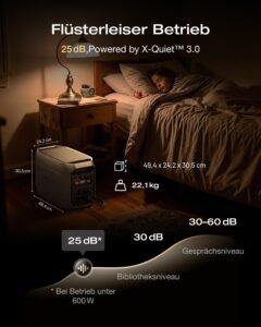 ECOFLOW Delta 3 Max Plus tragbare Powerstation 2 048 Wh, erweiterbar auf 10 kWh, 3 000 W AC-Ausgang, 0–80% Ladung in 47 Min, LiFePO4 Batterie, 10 ms USV-Backup, Solarstrom für Haus, Camping – Bild 8