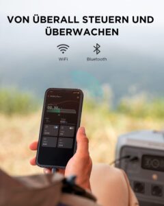EF ECOFLOW Tragbare Powerstation RIVER 2 Pro, 768 Wh Solargenerator mit LiFeP04, Schnellladung in 70 Minuten, 3x 800 W AC-Steckdosen, Balkonkraft für Notstrom/Camping/Wohnmobile – Bild 8