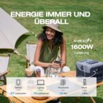 EF ECOFLOW RIVER 2 Pro Powerstation, 768 Wh LiFePO4 Batterie Solar generator mit 220 W Solar panel, 3x 300 W AC-Steckdosen (Spitze 1600 W), tragbare Powerstation für Camping, im Freien – Bild 3