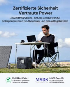 BLUETTI Elite 200 V2 Solar Generator (2025 Neu) mit 200W Solarpanel, 2073,6Wh Tragbare Powerstation mit 2 2600W AC Ausgängen, 17 Jahre Lebensdauer LiFePO4 Notstrom für Camping, Off-grid, Stromausfall – Bild 3