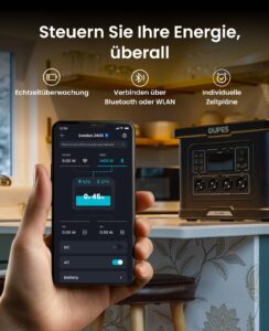 OUPES Exodus 2400 Tragbare Powerstation 2400W, 2232Wh Solargenerator mit 4 Steckdose (Boost 2600W, 4500W Spitze), Schnellladung 0-80% in 50 Min., USV-Funktion Generator für Camping, Wohnmobil, Reise – Bild 8