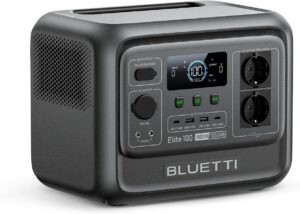 BLUETTI Elite 100 V2 (2025 Neu) Tragbare Power Station, 1024Wh LFP Batterie Backup mit 2 1800W AC Ausgängen (3600W Surge), 35% Kompakter, Solar Generator für Camping, Stromausfälle und Off-grid