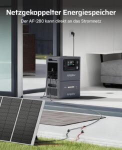 AFERIY 2800W Set Powerstation 2048Wh, Mit 2048Wh 4 Erweiterungsakku, 1,5h Schnellladung, 13 Ausgänge, Reine Sinuswelle 230V, USV, 10,240Wh LiFePO4 Solar-Generator Für Camping/Home-Office 2025 Neu – Bild 4