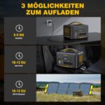 VTOMAN Jump 2200 Tragbare Powerstation mit 110W Leicht Faltbares Solarpanel - 2200W/1548Wh LiFePO4 Batterie Solar Stromgenerator, Erweiterbare Kapazität auf 3096Wh für Reisen, Wohnmobil – Bild 9