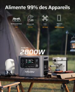 AFERIY AF-P280-B 2048Wh LiFePO4 Erweiterungsakku – 4× Parallel bis 10240Wh, 4000+ Zyklen, LED-Anzeige, -10°C bis 40°C, Kompatibel mit 2800W Powerstation – Bild 2