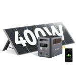AFERIY 1800W/1024Wh Powerstation mit 400W Solarpanel, Erweiterbar Auf 5120Wh LiFePO4 Solargenerator & 1Std Schnellladung, <10ms USV, 9 Ausgänge, mit APP, Reine SW 230V, für Camping/Garten/Notfall