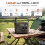 Jackery Powerstation 1000 v2 mit 2 * 100W Solarpanel, 1070Wh LiFePO4 Solargenerator, 1500W AC/100W USB-C Ausgang,1 Std. Schnellladung für Camping, Wohnmobil, Notfall – Bild 3