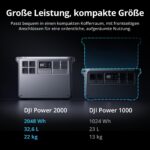 DJI Power 2000 Tragbare Powerstation 2048 Wh, 3000 W Solar Generator, LiFePO4 Akku, kompakte Größe, in 45 Min. von 0% auf 80% geladen, Notstromaggregat für Zuhause, Camping/Wohnmobile/Notstrom – Bild 8