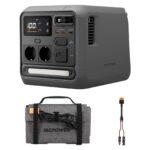 DJI Power 1000 Mini tragbare Powerstation, 1008-Wh-LFP-Akku, kompakte Größe, maximale Ausgangsleistung 1000 W, faltbares Solarpanel 100 W, Outdoor-Generator für Camping, Wohnmobile, Roadtrips
