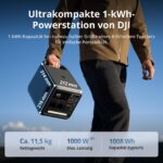 DJI Power 1000 Mini tragbare Powerstation, 1008-Wh-LFP-Akku, kompakte Größe, maximale Ausgangsleistung 1000 W, in 58 min von 0% auf 80% geladen, Stromgenerator für Zuhause, Camping – Bild 3