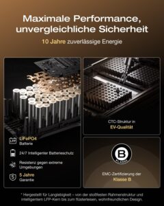 ECOFLOW Delta 3 Max Plus Zusatzbatterie, 2 048 Wh LFP-Batterie, Plug & Play, stapelbar, erweiterbare Notstromversorgung für Camping, Zuhause, Wohnmobile und Camper – Bild 7
