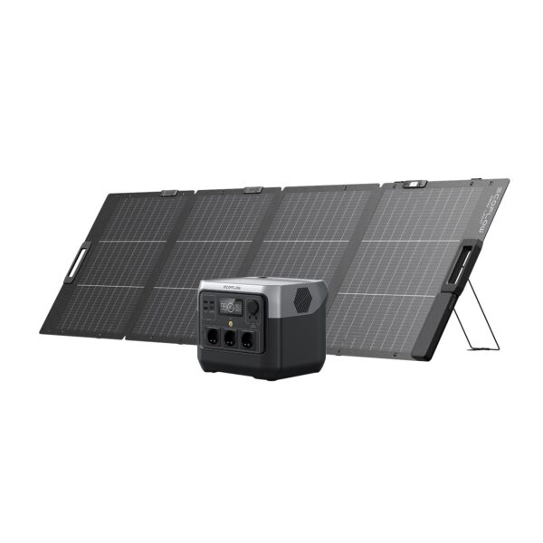EF ECOFLOW RIVER 2 Pro Solargenerator Set 768Wh mit 220W Solarpanel | LiFePO4 Akku | 800W Ausgangsleistung | X-Boost 1600W