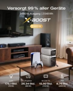 ECOFLOW Delta 3 Max Plus Zusatzbatterie, 2 048 Wh LFP-Batterie, Plug & Play, stapelbar, erweiterbare Notstromversorgung für Camping, Zuhause, Wohnmobile und Camper – Bild 3