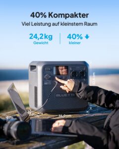 BLUETTI Elite 200 V2 Solar Generator (2025 Neu) mit 200W Solarpanel, 2073,6Wh Tragbare Powerstation mit 2 2600W AC Ausgängen, 17 Jahre Lebensdauer LiFePO4 Notstrom für Camping, Off-grid, Stromausfall – Bild 2