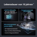DJI Power 2000 Tragbare Powerstation 2048 Wh, 3000 W Solar Generator, LiFePO4 Akku, kompakte Größe, in 45 Min. von 0% auf 80% geladen, Notstromaggregat für Zuhause, Camping/Wohnmobile/Notstrom – Bild 5