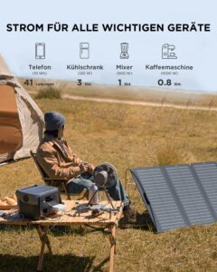 EF ECOFLOW Tragbare Powerstation RIVER 2 MAX, 512 Wh Solargenerator mit LiFeP04, Schnellladung in 1 Stunde, bis zu 1000 W Leistung, Balkonkraft für Notstrom/Camping/Wohnmobile – Bild 8