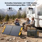 VTOMAN Jump 2200 Tragbare Powerstation mit 110W Leicht Faltbares Solarpanel - 2200W/1548Wh LiFePO4 Batterie Solar Stromgenerator, Erweiterbare Kapazität auf 3096Wh für Reisen, Wohnmobil – Bild 3