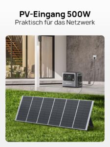 AFERIY Solar Generator 2400W mit 400W Solarmodule, 2048Wh Tragbare Powerstation, LiFePO4 Batterie, Schnellladung in 1,2 Std. Faltbar Solarpanel mit USB, IP65, für Outdoor Camping, Stromausfälle Neu – Bild 2