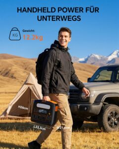 Tragbare Powerstation 1800W(3600W Spitze)/1024Wh, LiFePO4 Akku, 0-100% in 65 Min aufgeladen, USB-C-100W, DC-Ausgang, 230V AC Steckdosen, MPPT 400W Solarladung, Solargenerator für Camping, Outdoor – Bild 6