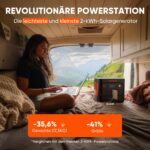 Jackery E2000 v2 tragbare Powerstation, LiFePO4 Akku, 2042Wh Solargenerator mit 2200W Ausgang (Max 4400W), Schnellladung von 0-80% in 52 Min für Notfall, Camping, Wohnmobil – Bild 3