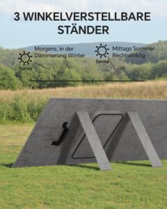 Tragbare Powerstation Mit 100W Solarpanel x 2, Solargenerator 1800W, 1024Wh LiFePO4 Akku, PD 100W, USB-C/AC/DC, Solarladung, für Camping, Notstrom, Outdoor – Bild 6