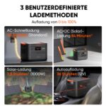 Jackery E3000 V2 3072Wh Powerstation mit DC8020 Kfz-Ladekabel, 3600W Dauerleistung, 2x USB-C PD100W, Kompakte Powerstation für Notstrom, Camping, Wohnmobil & Haushalt – Bild 4